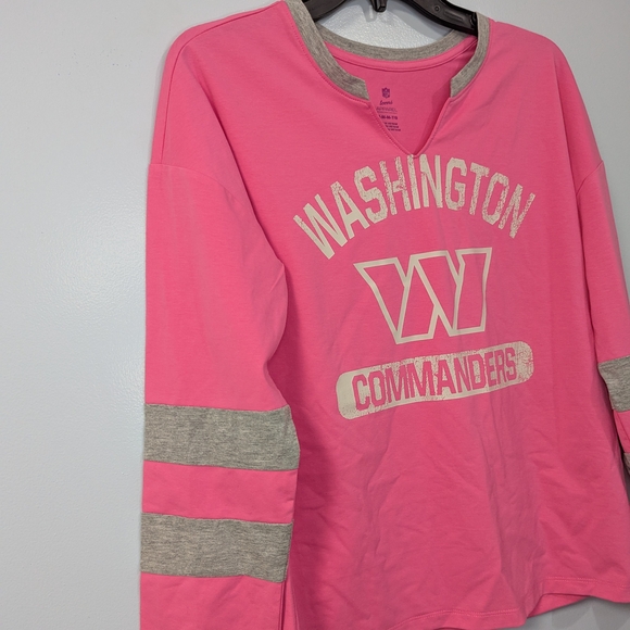 NFL Teens  Pink and Gray Washington Commanders Tee M 7/9 - Picture 6 of 8